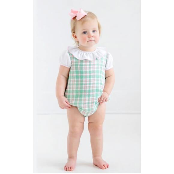 The Beaufort Bonnet Company Brooksy Bubble Set Putney Plaid 6-12 Months NWT - Picture 2 of 9